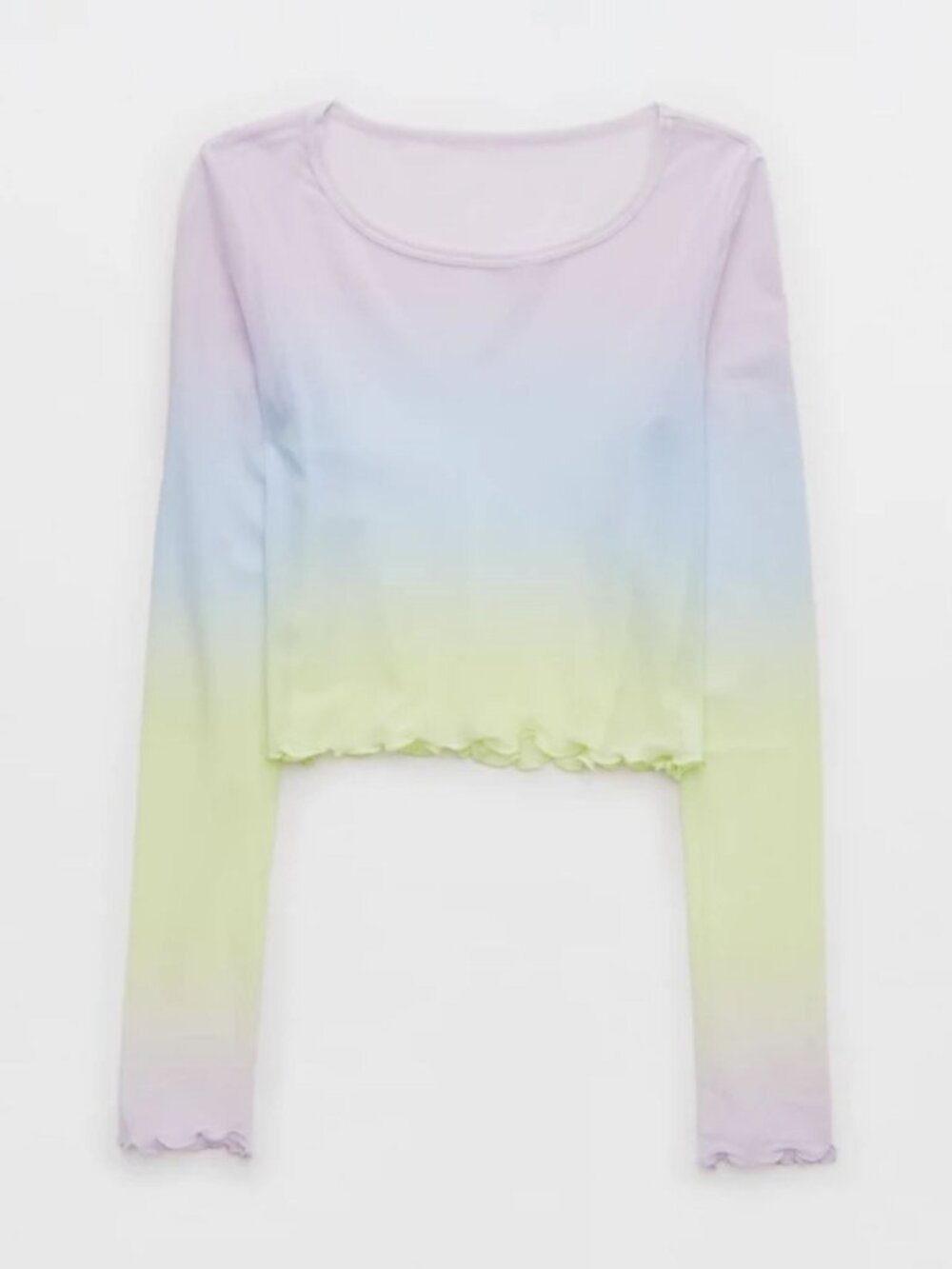 Aerie Magic Mesh Pastel Rainbow Top